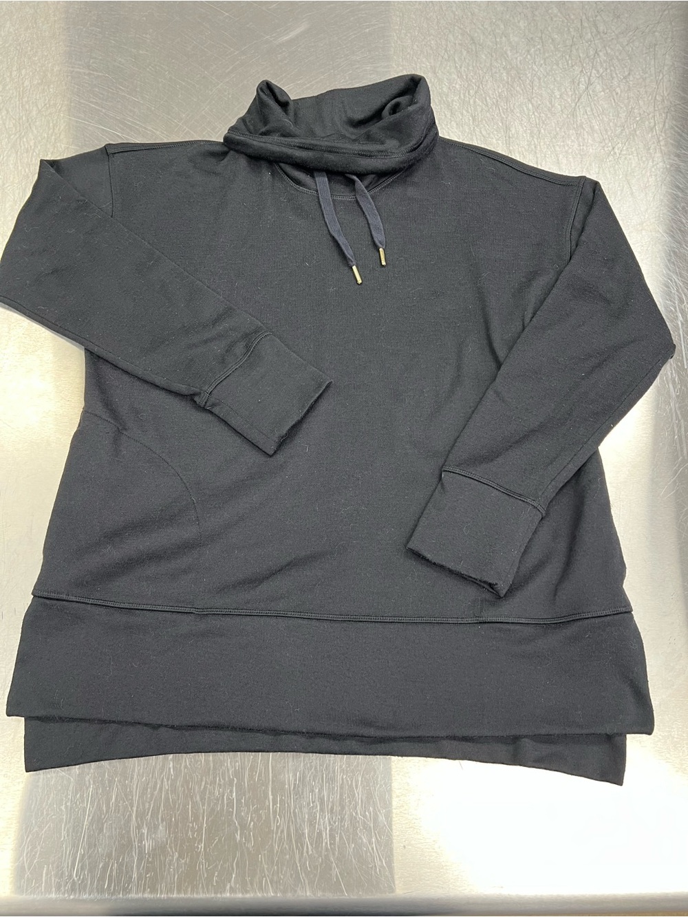 Old Navy Active Black Funnel Neck Pullover Hoodie Women’s Med